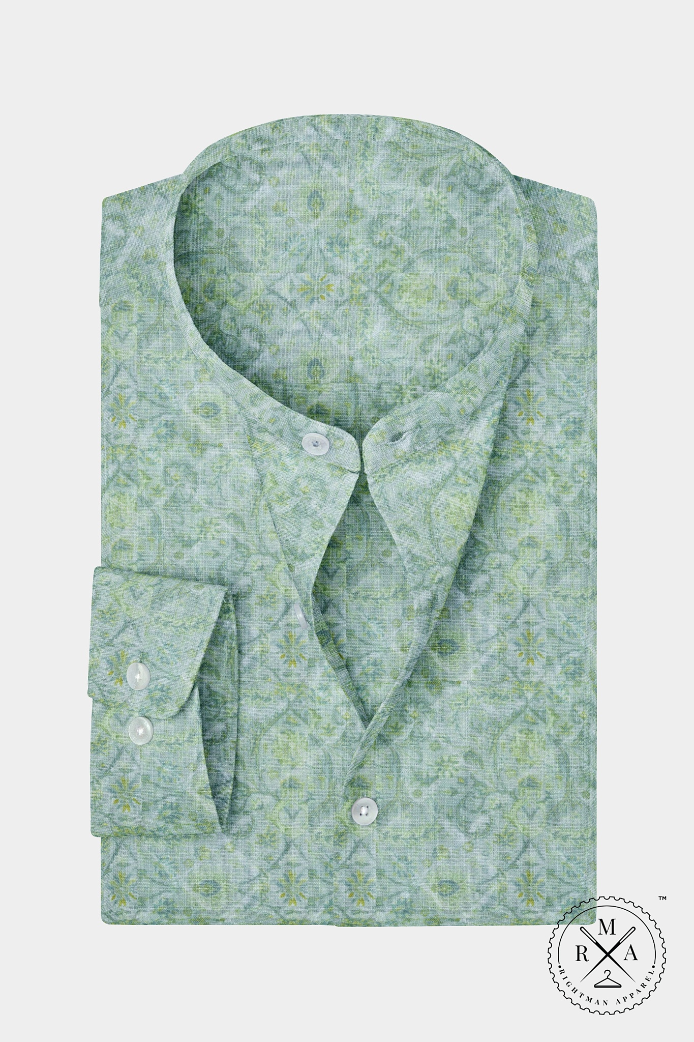Green Irish Linen Shirt SH315